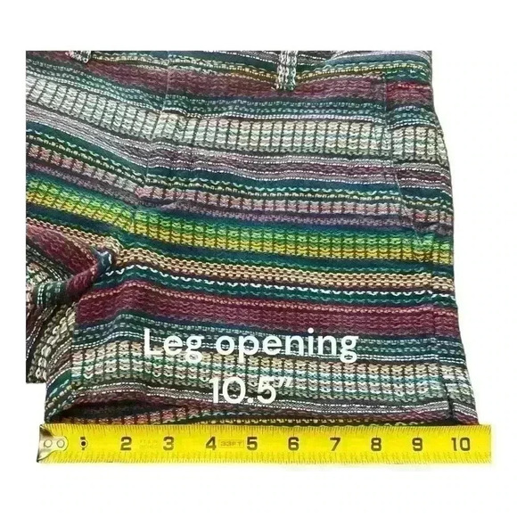 GAP Women City Shorts Cotton Striped Multicolor Mid Rise Pockets Boho Hippie S - Picture 6 of 11